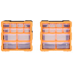 Organizadores multicajones con 12 cajones 2 uds 26,5x16x26 cm