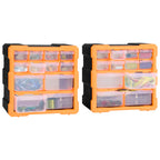 Organizadores multicajones con 12 cajones 2 uds 26,5x16x26 cm