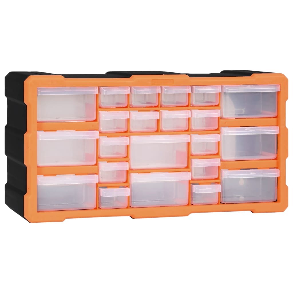 Organizador multi-gavetas com 16 gavetas médias 52x16x37 cm