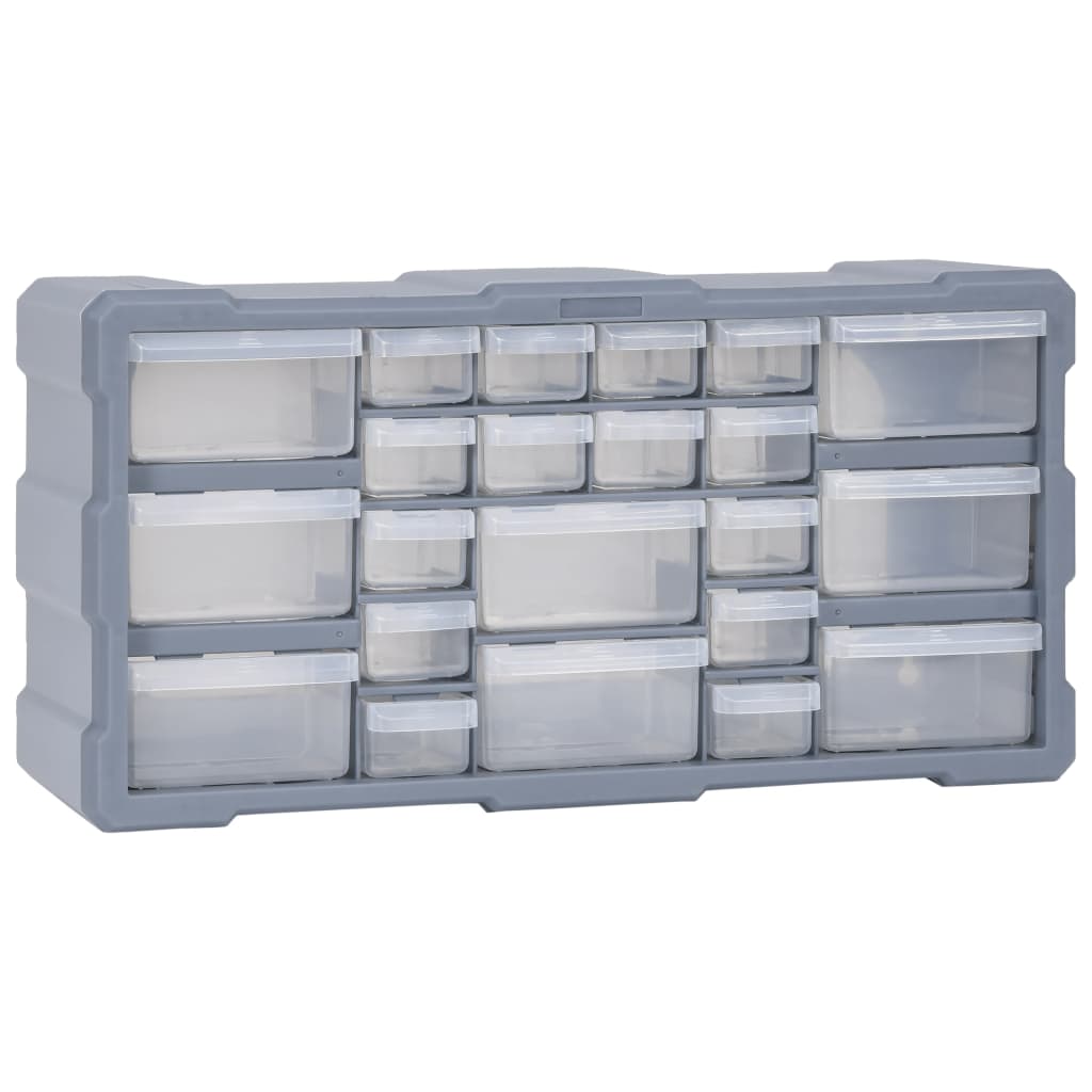 Organizador multi-gavetas com 16 gavetas médias 52x16x37 cm