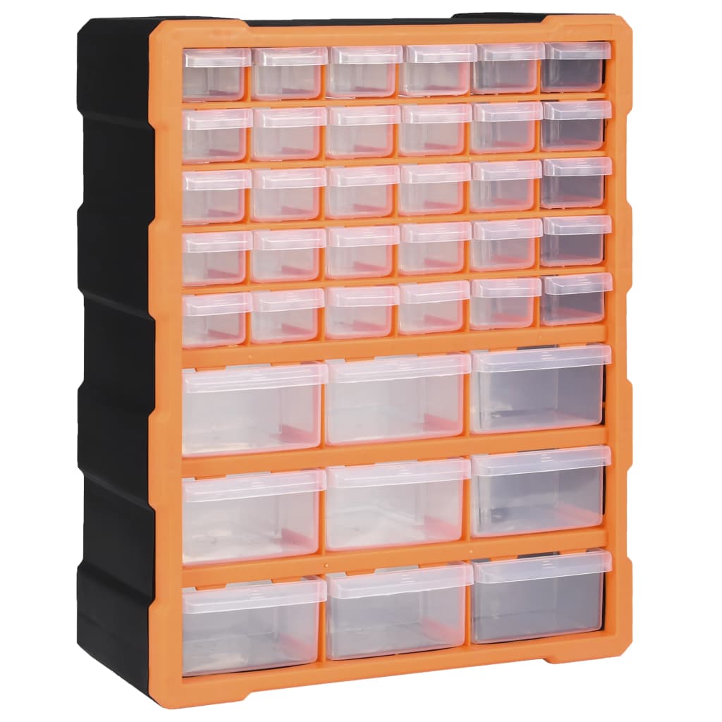 Organizador multi-gavetas com 16 gavetas médias 52x16x37 cm