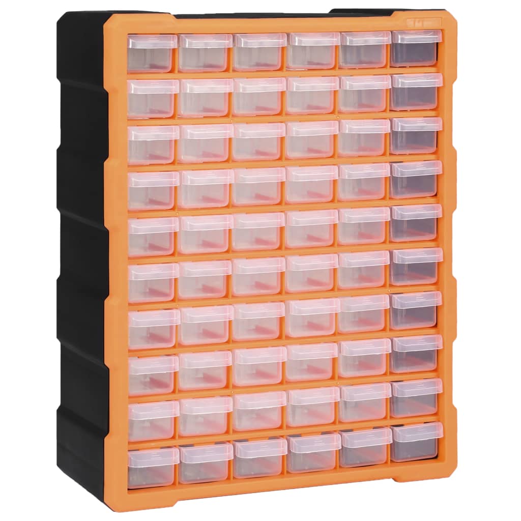 Organizador multi-gavetas com 16 gavetas médias 52x16x37 cm