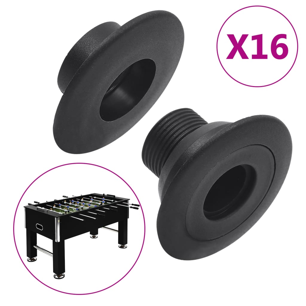 Topes de jugador de futbolín 15,9/16 mm barra 16 piezas