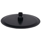 Cabezal de ducha efecto lluvia acero inox redondo negro 20 cm