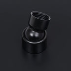 Cabezal de ducha efecto lluvia acero inox redondo negro 20 cm