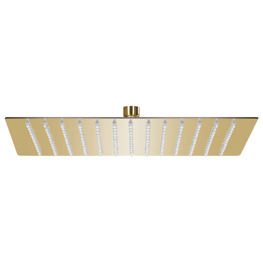 Cabezal de ducha efecto lluvia acero inox redondo negro 20 cm