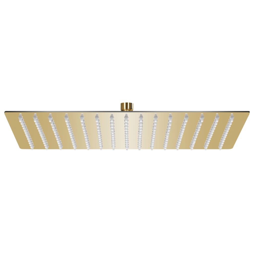 Cabezal de ducha efecto lluvia acero inox redondo negro 20 cm
