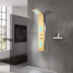 Columna panel de ducha aluminio blanco 20x44x130 cm