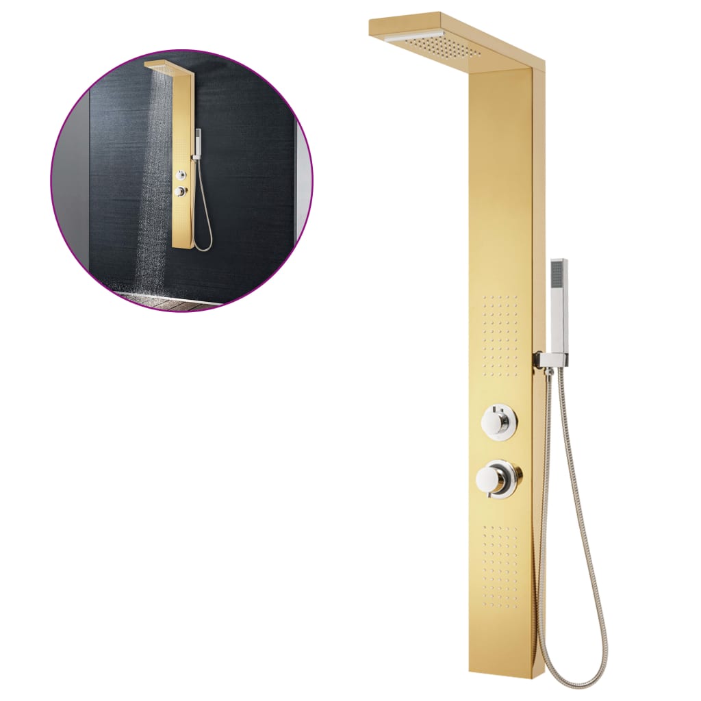 Sistema de panel de ducha acero inoxidable 201 dorado