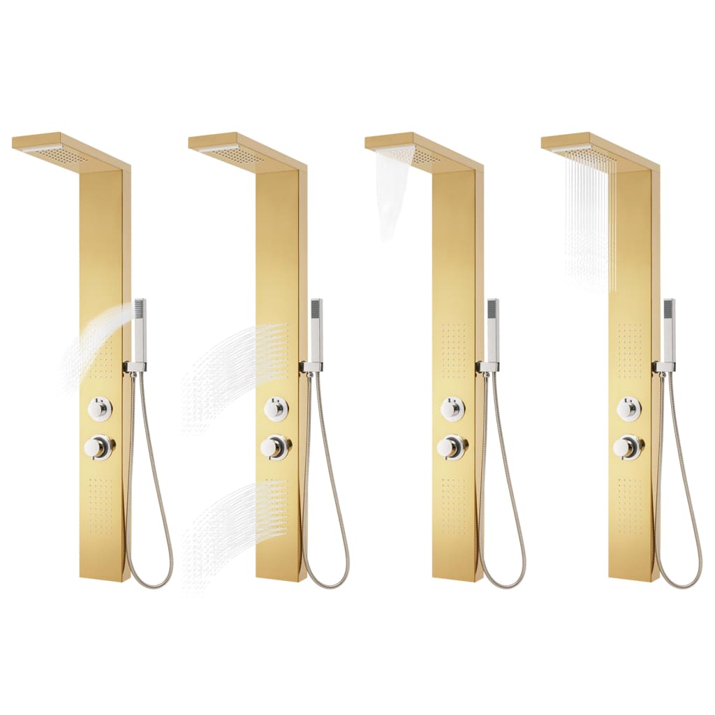 Sistema de panel de ducha acero inoxidable 201 dorado