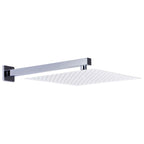 Barra de soporte ducha cuadrada acero inox 201 plateado 30 cm