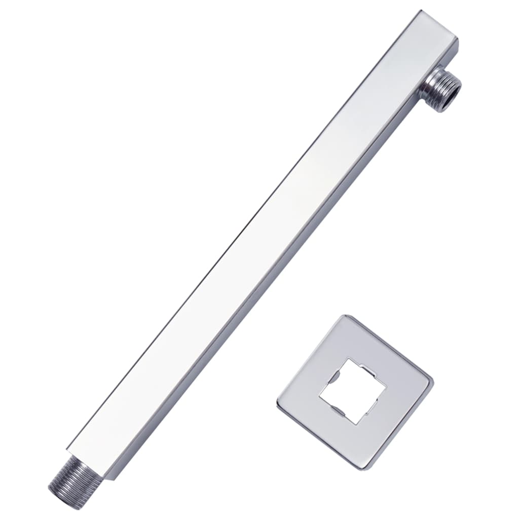Barra de soporte ducha cuadrada acero inox 201 plateado 30 cm