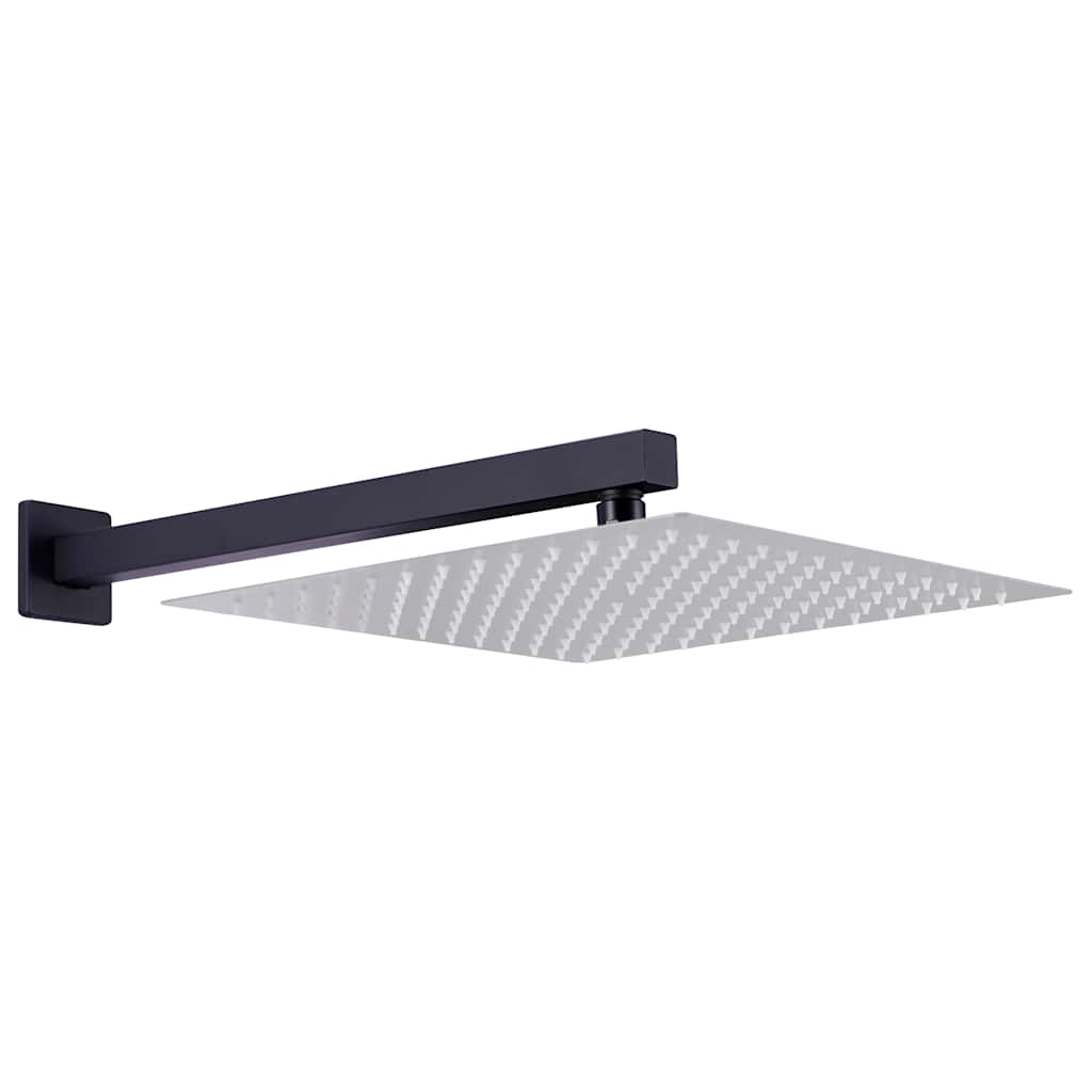 Barra de soporte ducha cuadrada acero inox 201 negro 40 cm