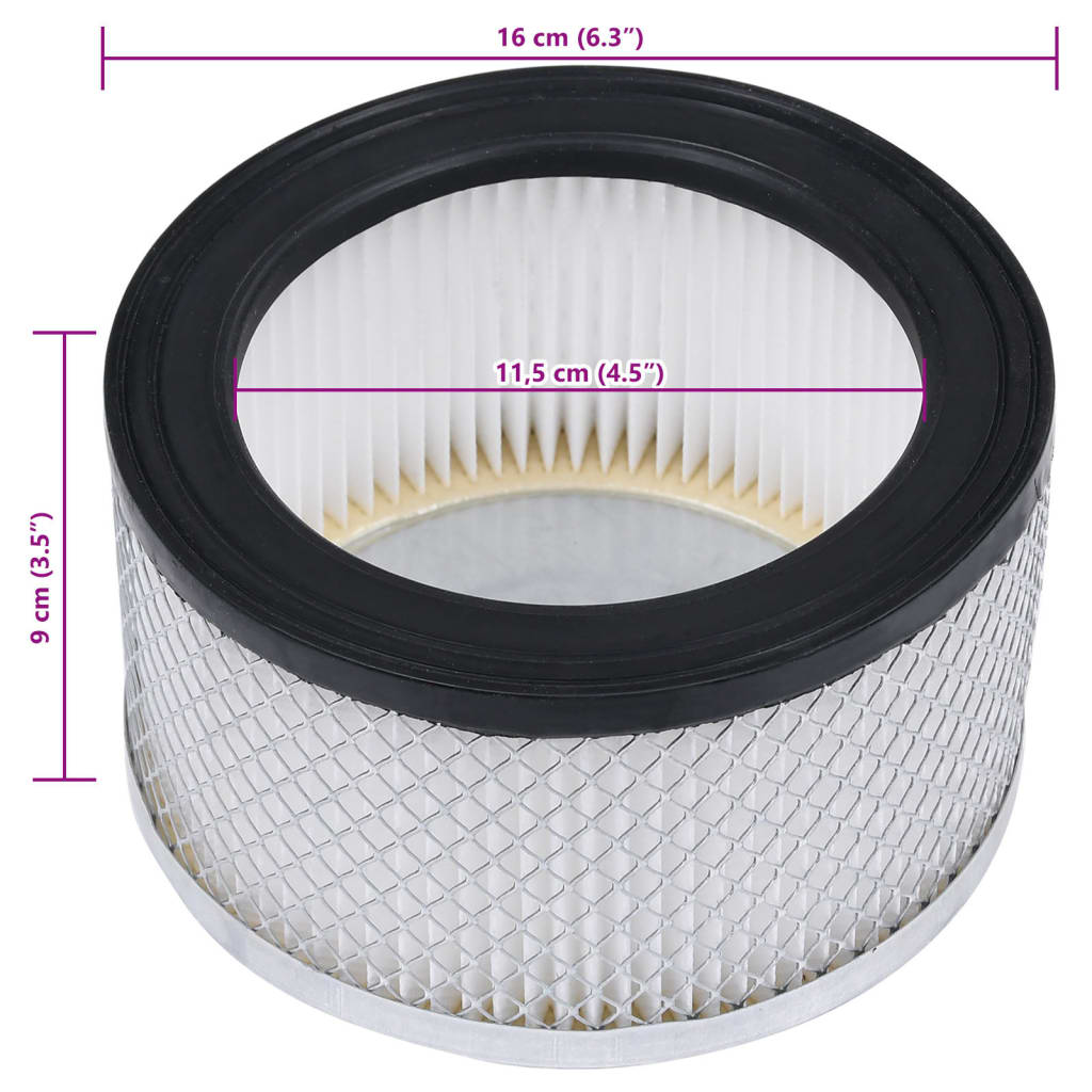 Filtros HEPA para aspiradoras de ceniza 2 uds lavables
