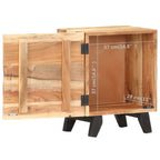 Mesita de noche de madera maciza de acacia 40x30x51 cm