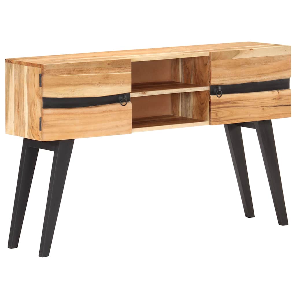 Aparador de madera maciza de acacia 120x30x75 cm