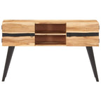 Aparador de madera maciza de acacia 120x30x75 cm