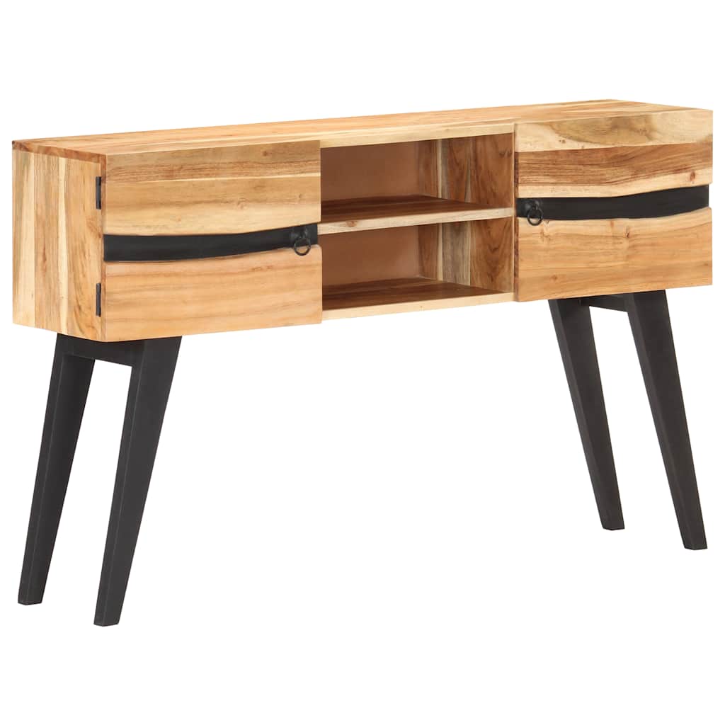 Aparador de madera maciza de acacia 120x30x75 cm