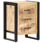 Mesita de noche de madera maciza de acacia 40x30x51 cm