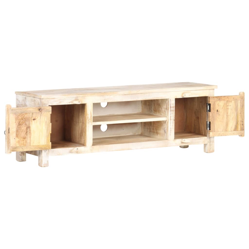 Mueble para TV de madera maciza de acacia rugosa 120x30x40 cm