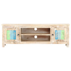 Mueble para TV de madera maciza de acacia rugosa 120x30x40 cm
