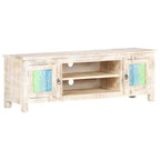 Mueble para TV de madera maciza de acacia rugosa 120x30x40 cm