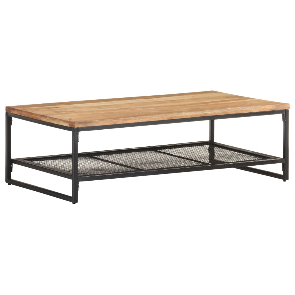 Mesa de centro de madera maciza de acacia 110x60x35 cm