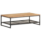 Mesa de centro de madera maciza de acacia 110x60x35 cm