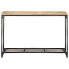 Mesa consola de madera maciza de mango 110x35x75 cm