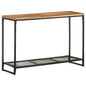 Mesa consola de madera de mango rugosa blanca 115x35x77 cm