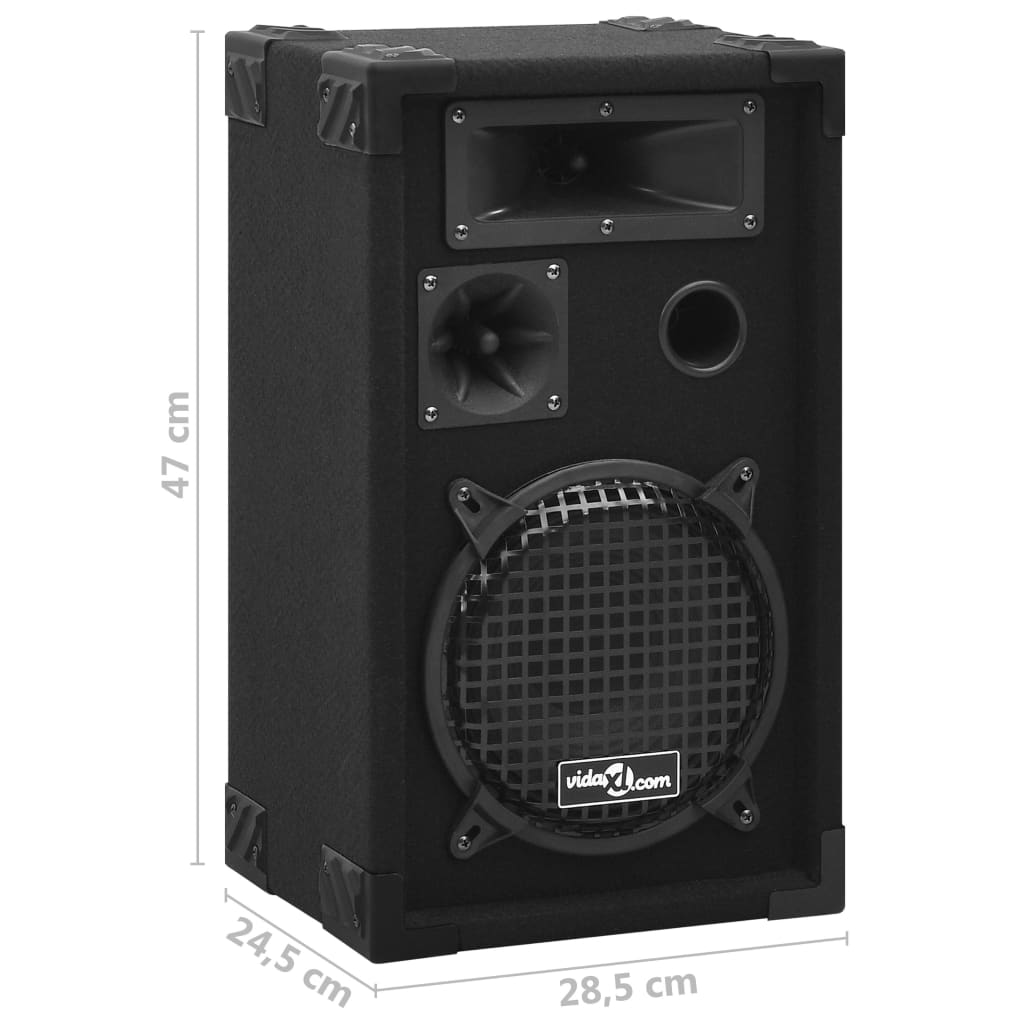 Altavoces pasivos escenario profesional hifi 2 uds 800 W negro