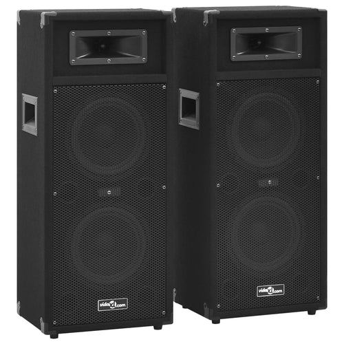 Colunas passivas de palco profissionais HiFi 2 unid. 1000W pretas