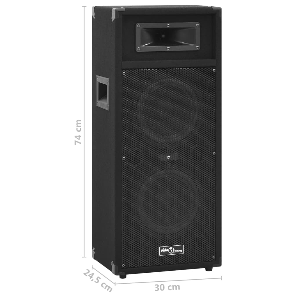 Altavoces escenario profesional HiFi pasivos 2 uds 1000W negro