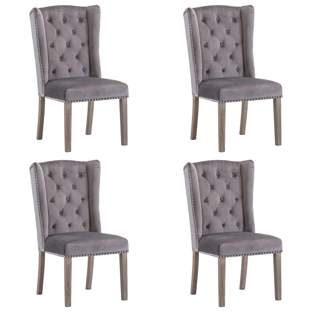 Silla de comedor de terciopelo azul