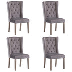 Silla de comedor de terciopelo azul