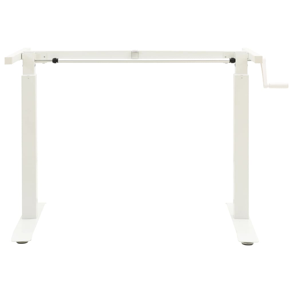 Estructura de escritorio de altura ajustable manivela blanco