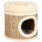 Casinha de luxo para gatos com almofada de erva marinha 33 cm