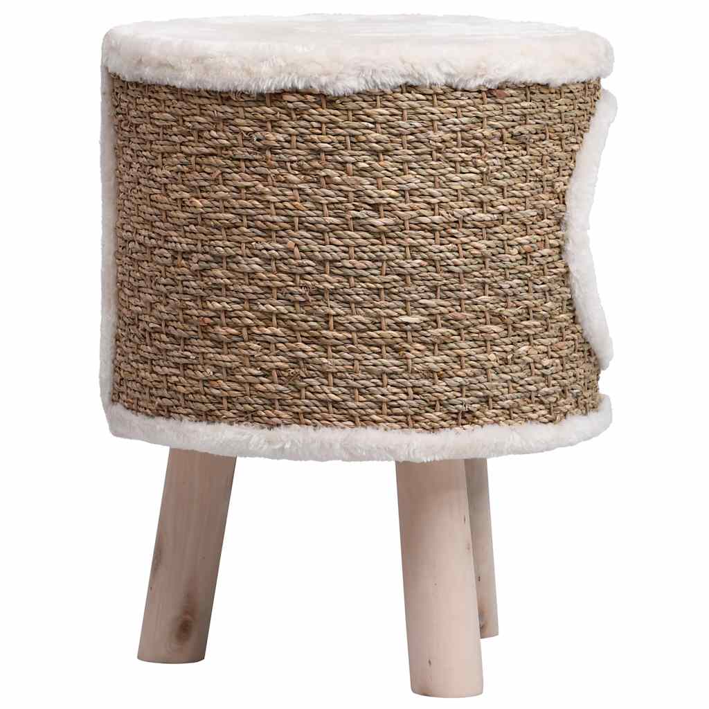 Casa para gatos con patas de madera 41 cm hierba marina