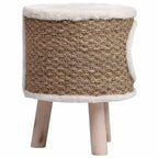 Casa para gatos con patas de madera 41 cm hierba marina