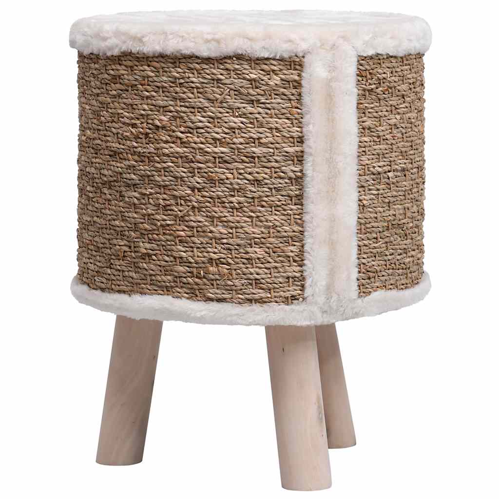 Casa para gatos con patas de madera 41 cm hierba marina