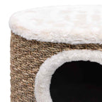 Casa para gatos con patas de madera 41 cm hierba marina
