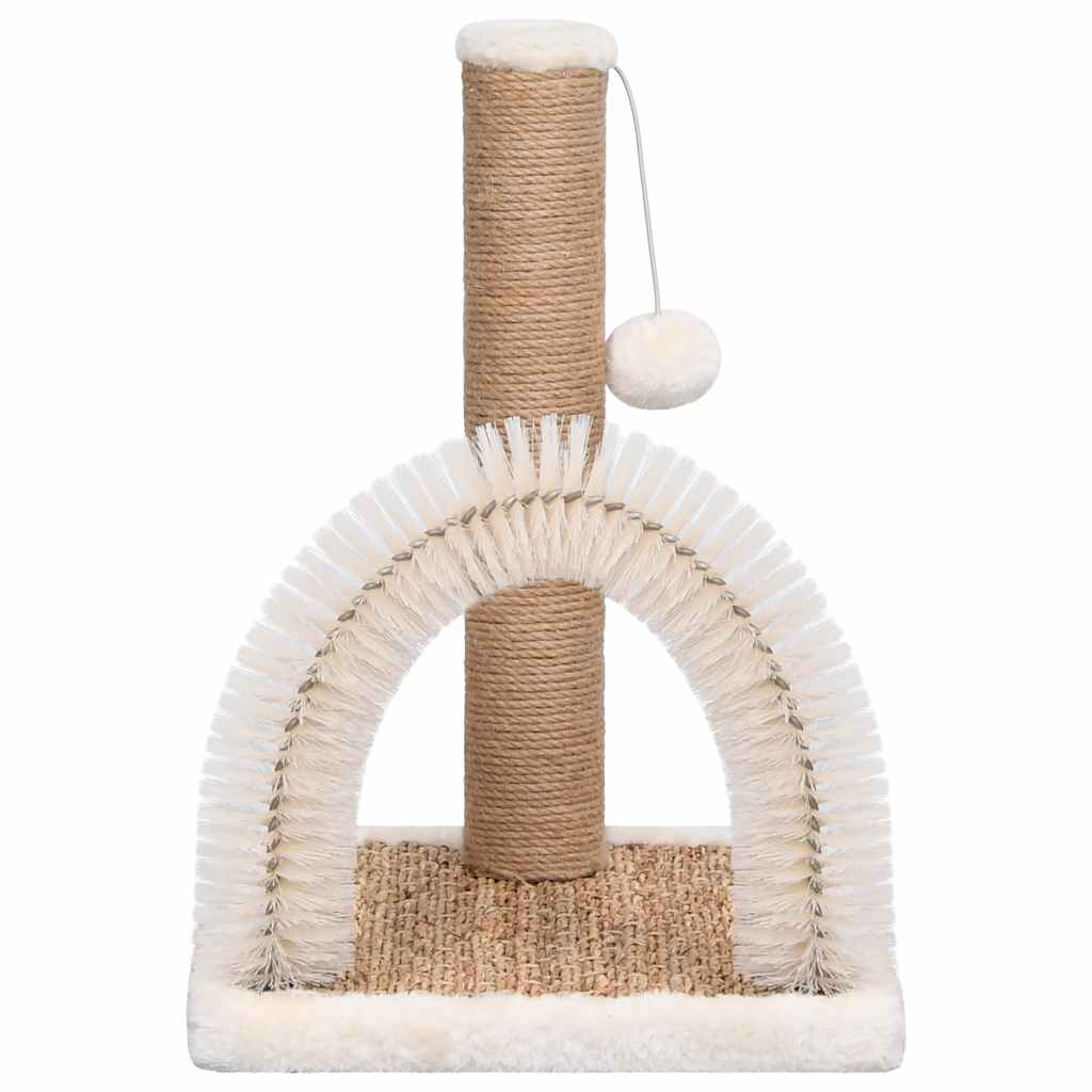 Árbol para gatos con cepillo de aseo y poste rascador