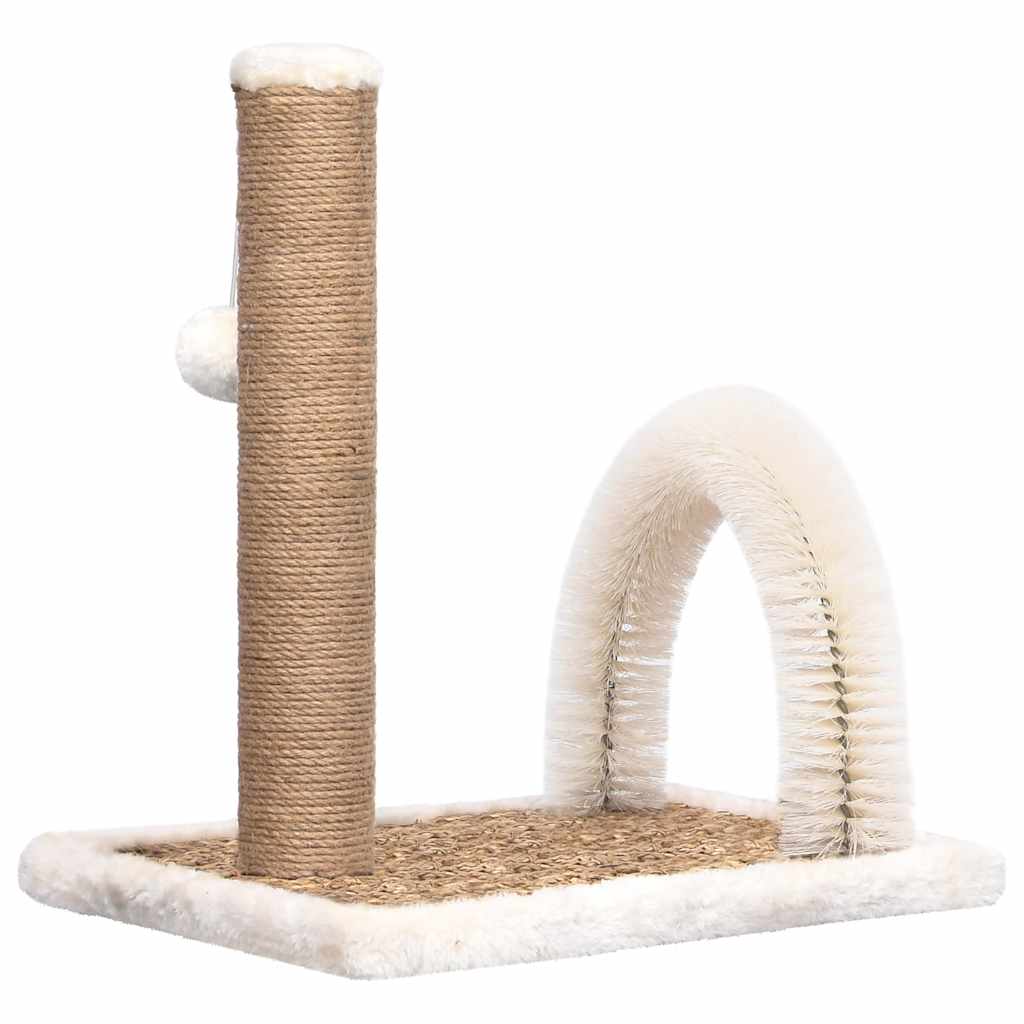 Árbol para gatos con cepillo de aseo y poste rascador