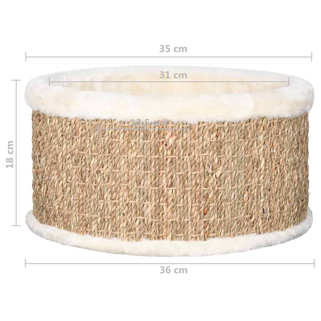 Cesta redonda para gatos 36 cm hierba marina