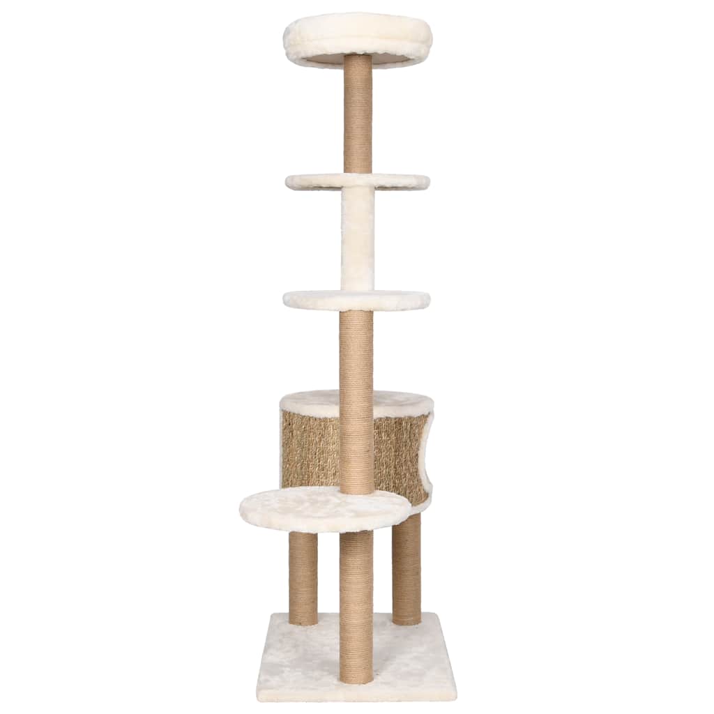 Árbol para gatos cojín lujo poste rascador hierba marina 148 cm