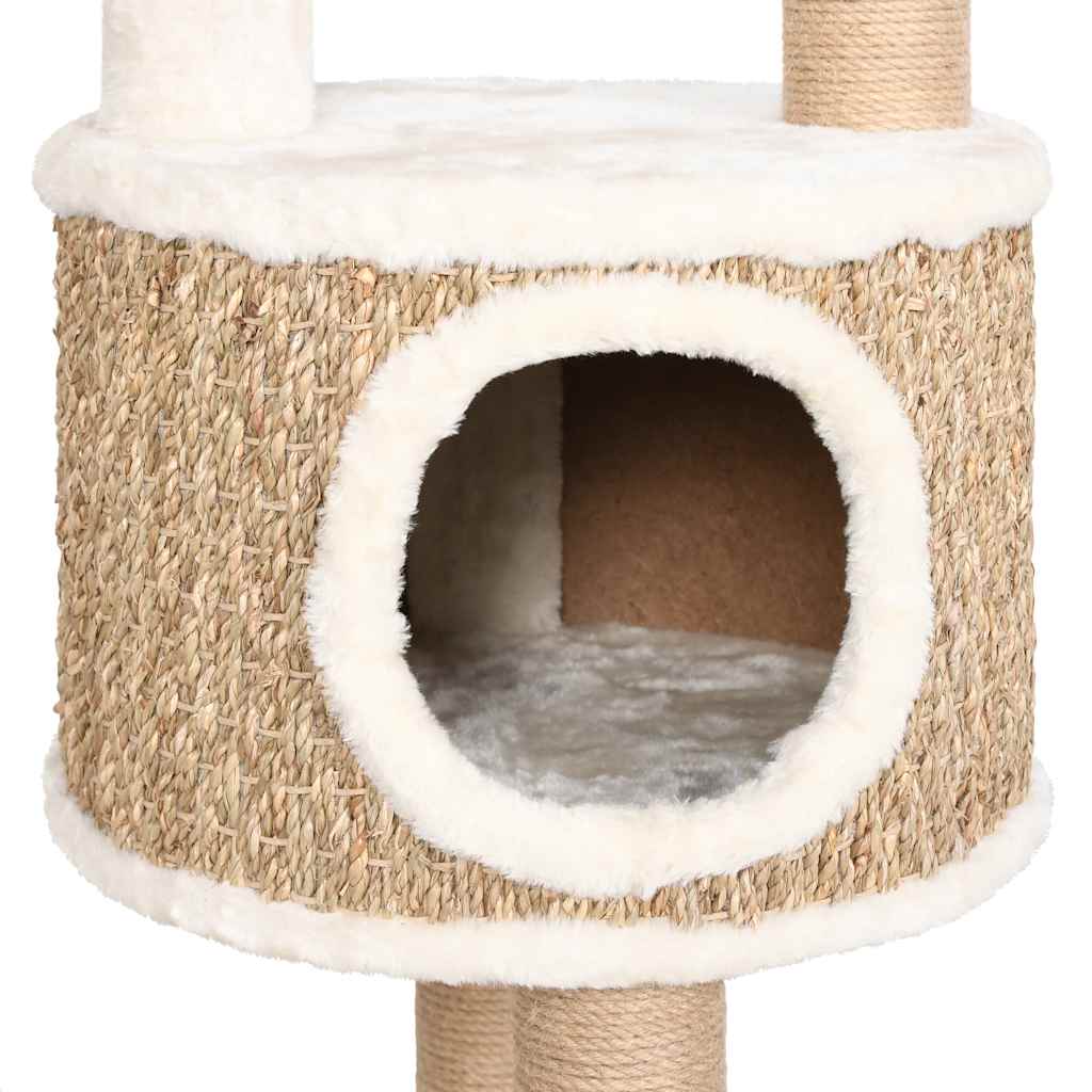 Árbol para gatos cojín lujo poste rascador hierba marina 148 cm