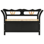 Banco de almacenaje 126 cm madera maciza de abeto negro