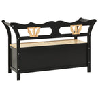 Banco de almacenaje 126 cm madera maciza de abeto negro