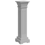 Soporte plantas pilar cuadrado clásico gris 17x17x66 cm MDF