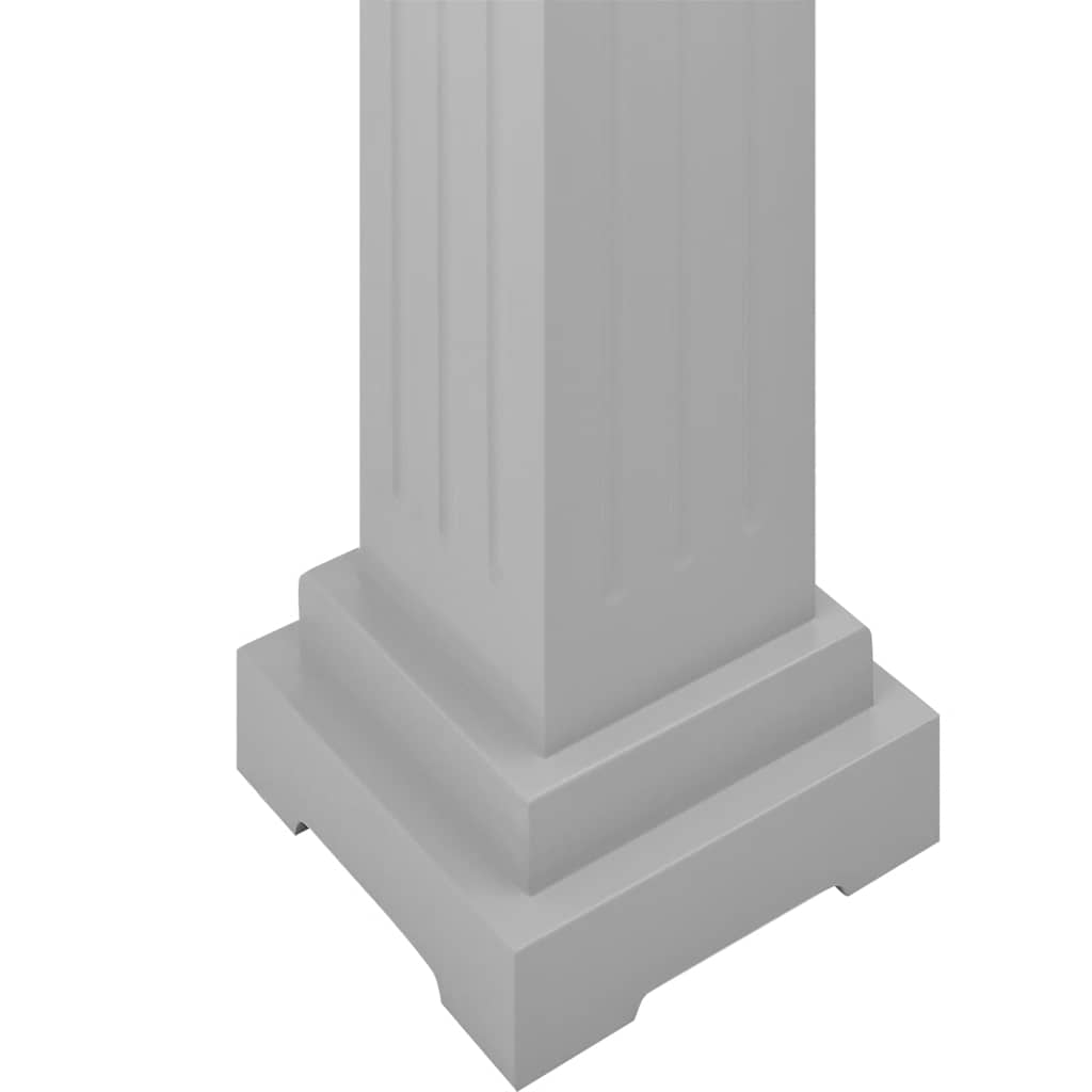 Soporte plantas pilar cuadrado clásico gris 17x17x66 cm MDF
